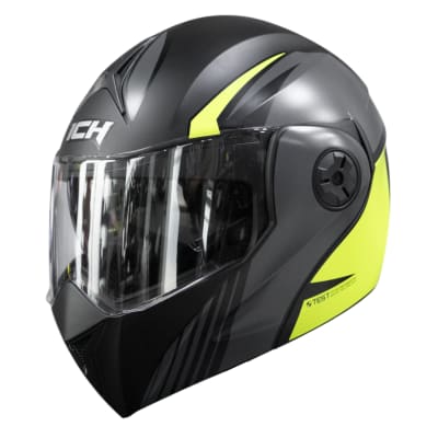 Casco moto ich 3110 sxmal am.n abatible con sun visor certificación dot 3cv1