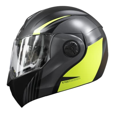 Casco moto ich 3110 sxmal am.n abatible con sun visor certificación dot 3cv1