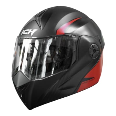 Casco moto ich 3110 sxmal rj abatible con sun visor certificación dot 3cv