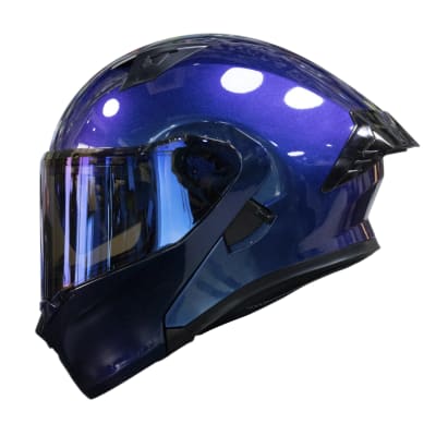 Casco moto ich 3120 camaleon az abatible con sun visor certificación dot1