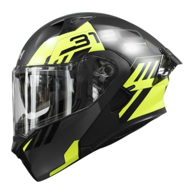 Casco moto ich 3120 westsay am.n abatible con sun visor certificación dot