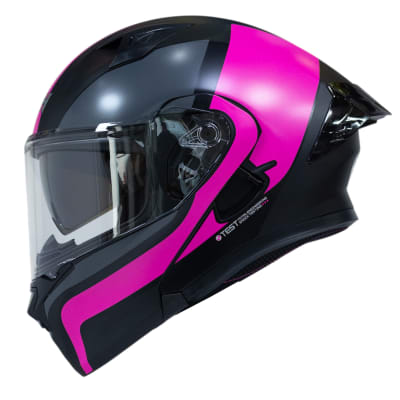 Casco moto ich 3120 further mate fc abatible con sun visor certificación dot 3cv1