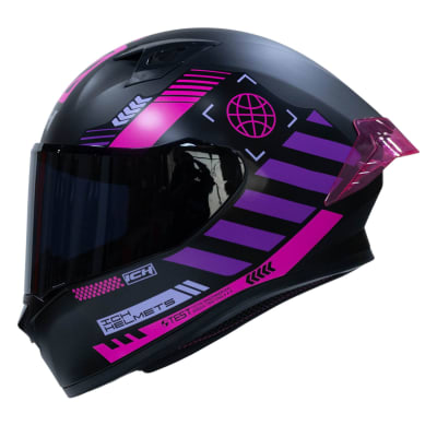 Casco moto ich 503 cyberpunk fc sm integral certificación dot qr