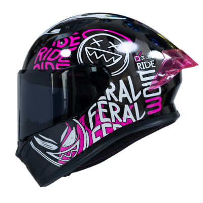 Casco moto ich 503 stay wild brillo fc sm integral certificación dot qr