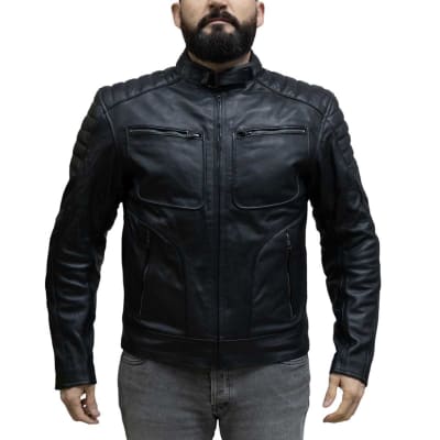 Chaqueta para moto armad gear falcon cuero1