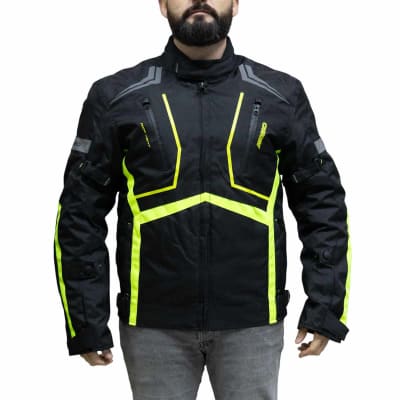 Chaqueta para moto armad gear start up fluo maxdura impermable1