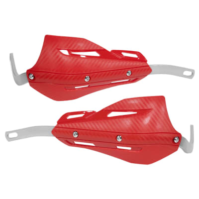SET DE CUBRE PUÑOS CON BARRA DE ALUMINIO PARA MOTO HS0024 ROJO
