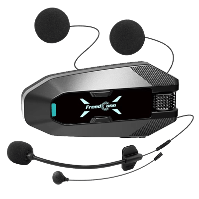 Manos libres freedconn fm10 para casco moto ip67 intercomunicador mesh