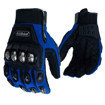 GUANTES MOTO MADBIKE MAD10B CON PROTECCIONES AZ1