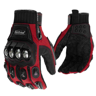GUANTES MOTO MADBIKE MAD10B CON PROTECCIONES TJ