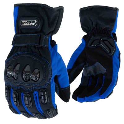 Guantes para moto largos madbike mad15c con protecciones invierno az