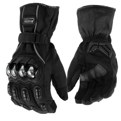 Guantes para moto largos madbike mad15s con protecciones touch invierno ng1