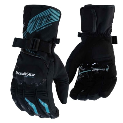 Guantes para moto largos madbike mad65 mujer con protecciones touch invierno tq