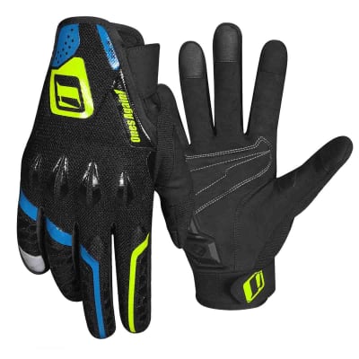 Guantes para moto ones again mg03 azul / amarillo1