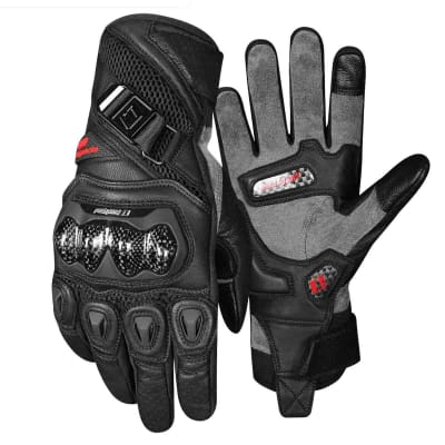 GUANTES PARA MOTO ONES AGAIN MG16 CUERO CON PROTECCIONES CARBONO
