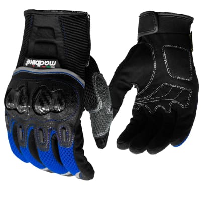 GUANTES MOTO MADBIKE MAD03 CON PROTECCIONES AZUL1