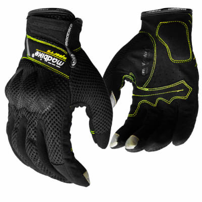 GUANTES MOTO MADBIKE NEW MAD09 CON PROTECCIONES AMARILLO1