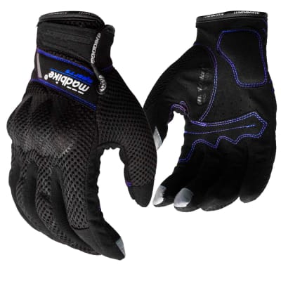 GUANTES MOTO MADBIKE NEW MAD09 CON PROTECCIONES AZUL1