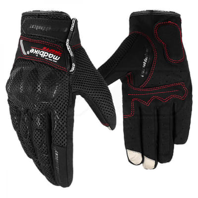 Guantes para moto madbike mad-09 con protecciones touch