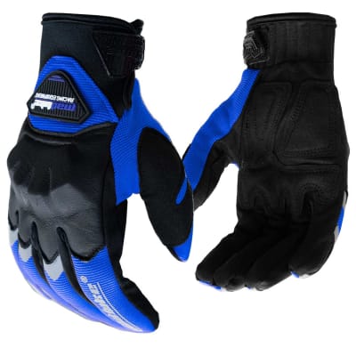 GUANTES MOTO MADBIKE MAD20 CON PROTECCIONES AZUL1