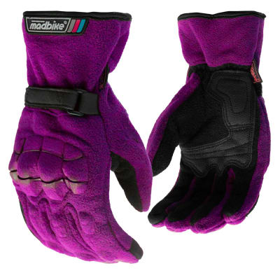 GUANTES MOTO LARGOS MADBIKE INVIERNO TR02 MORADO