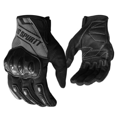 Guantes para moto rs spurtt rs13 negro/gris protecciones touch1