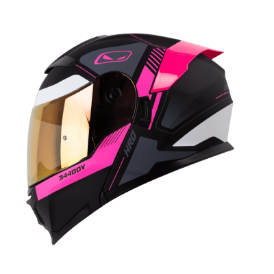 Casco Moto Hro 3440dv timer fc Abatible Sun Visor Certificación Dot1