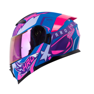 Casco Moto Hro 3440dv track spec az fc Abatible Sun Visor Certificación Dot1