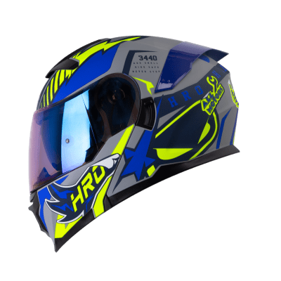 Casco Moto Hro 3440dv track spec gr am Abatible Sun Visor Certificación Dot1