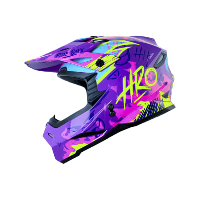 Casco moto hro MX-03 fire grunge mr fc enduro motocross offroad