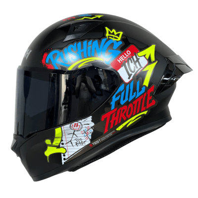Casco moto ich 503 scraps integral certificación dot qr1