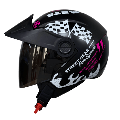 Casco moto ich 102 fuel racer fc abierto con viscera urbano