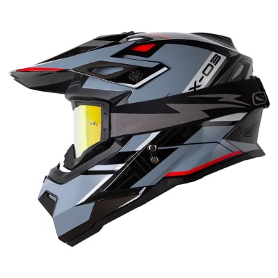 Casco moto hro MX03 dominic n.b gr enduro motocross offroad