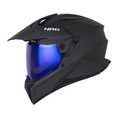 Casco moto hro mx-340dv solid gr.m az multipropósito sun visor1