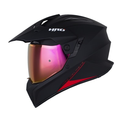 Casco moto hro mx-340dv solid n.m rj multipropósito sun visor1