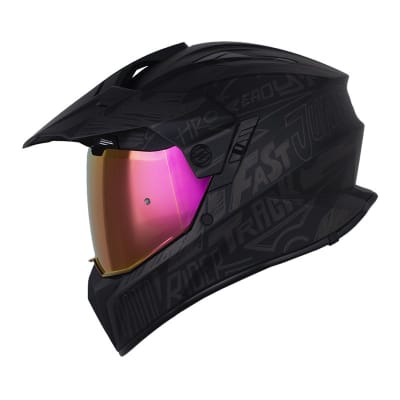 Casco moto hro mx-340dv stripe n.m rj multipropósito sun visor1