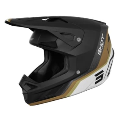 Casco moto shot speed atomic gold matt motocross enduro