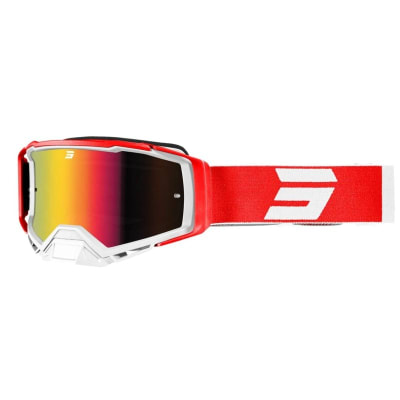 Antiparras moto Shot core solid red glossy motocross enduro1
