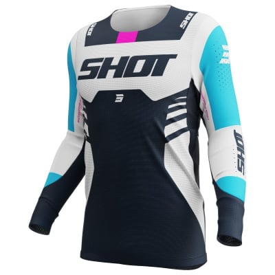 Polera moto shot aerolite sprint blue motocross enduro1
