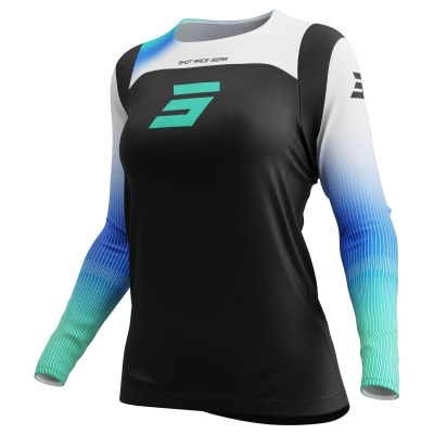 Polera moto shot contact hera blue mujer motocross enduro