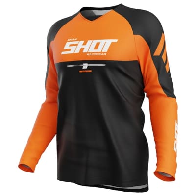 Polera moto shot draw private orange motocross enduro1
