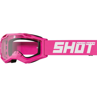 Antiparras moto Shot rocket kid 2.0 solid neon pink glossy motocross enduro niño1