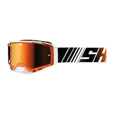 Antiparras moto Shot core stripe orange glossy motocross enduro