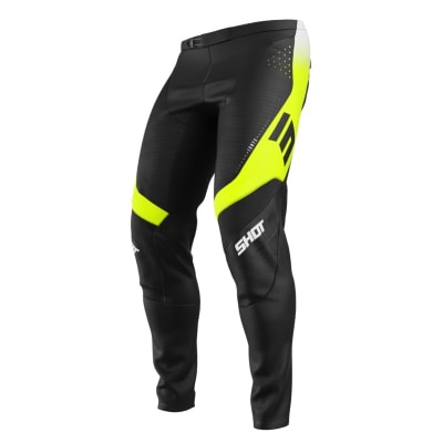 Pantalon moto shot contact ionyx neon yellow motocross enduro1