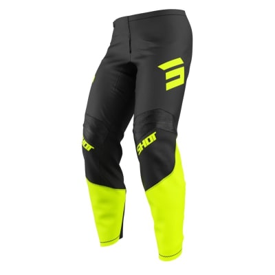 Pantalon moto shot draw private neon yellow motocross enduro1