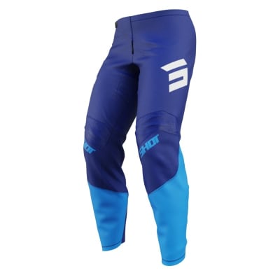 Pantalon moto shot draw private blue motocross enduro1