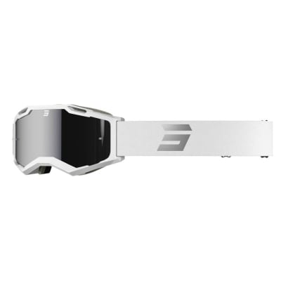 Antiparras moto Shot iris 2.0 tech silver glossy motocross enduro