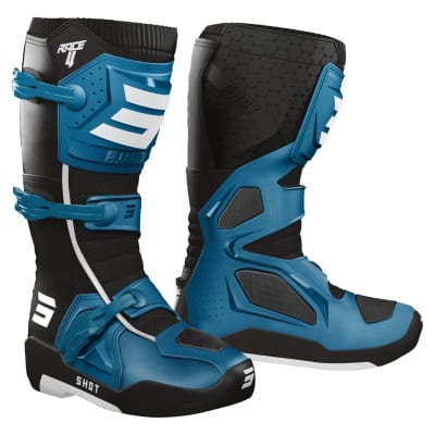 Botas moto shot race 4 blue motocross enduro