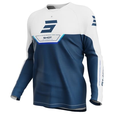 Polera moto shot draw kid daytona blue motocross enduro niño1