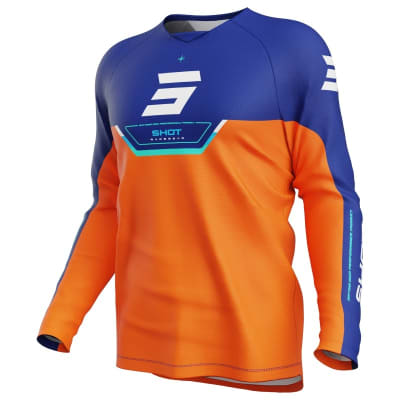 Polera moto shot draw kid daytona orange motocross enduro niño1